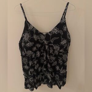 Wallflower Black and White Floral Camisole